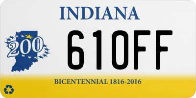 IN license plate 610FF