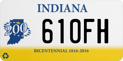 IN license plate 610FH