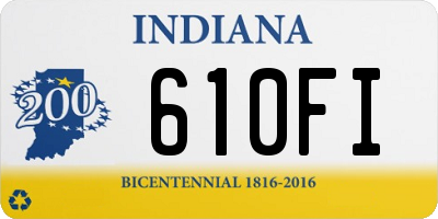 IN license plate 610FI