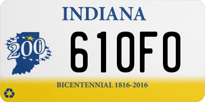 IN license plate 610FO