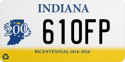 IN license plate 610FP