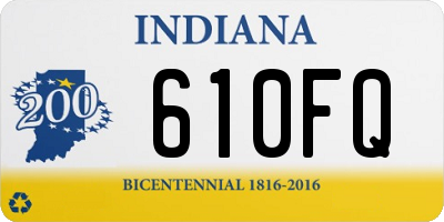 IN license plate 610FQ