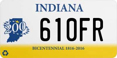 IN license plate 610FR