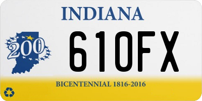 IN license plate 610FX