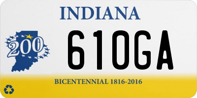 IN license plate 610GA