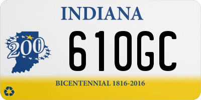 IN license plate 610GC