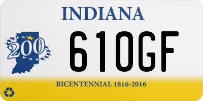 IN license plate 610GF