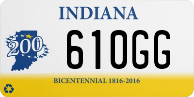 IN license plate 610GG