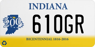 IN license plate 610GR