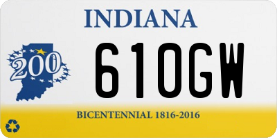 IN license plate 610GW