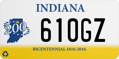 IN license plate 610GZ