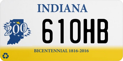 IN license plate 610HB