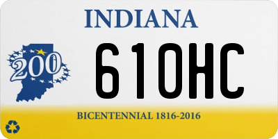 IN license plate 610HC