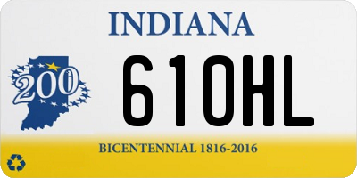 IN license plate 610HL