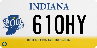 IN license plate 610HY