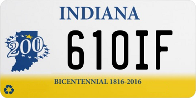 IN license plate 610IF