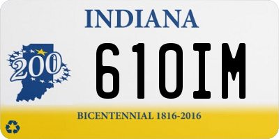 IN license plate 610IM
