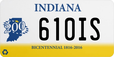 IN license plate 610IS