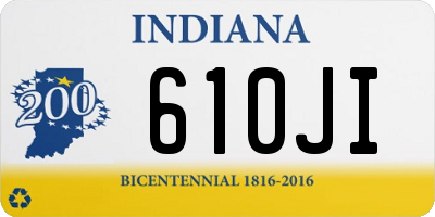 IN license plate 610JI