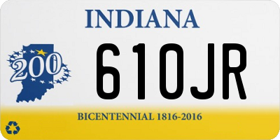 IN license plate 610JR