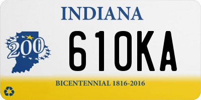 IN license plate 610KA