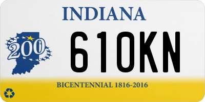 IN license plate 610KN