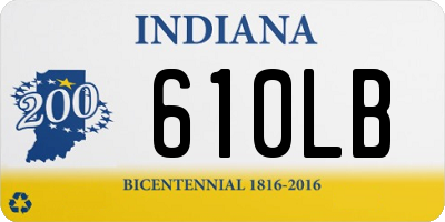 IN license plate 610LB