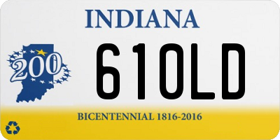 IN license plate 610LD