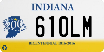 IN license plate 610LM