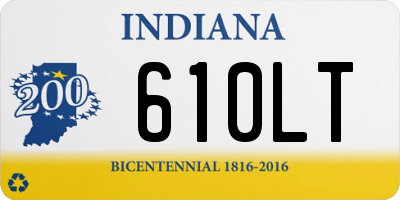 IN license plate 610LT