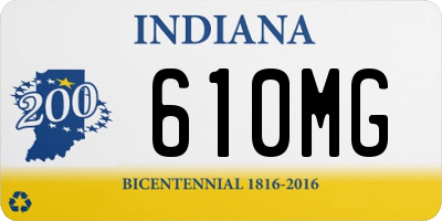 IN license plate 610MG