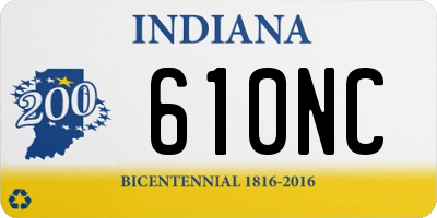 IN license plate 610NC