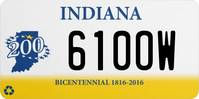 IN license plate 610OW