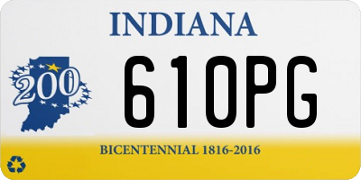 IN license plate 610PG