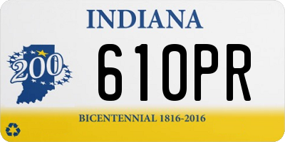 IN license plate 610PR