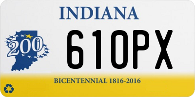 IN license plate 610PX