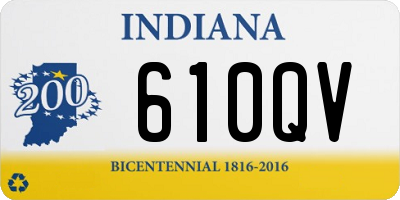 IN license plate 610QV