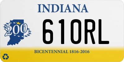 IN license plate 610RL