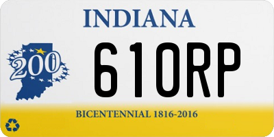 IN license plate 610RP