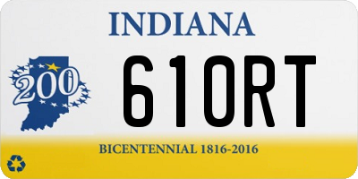 IN license plate 610RT