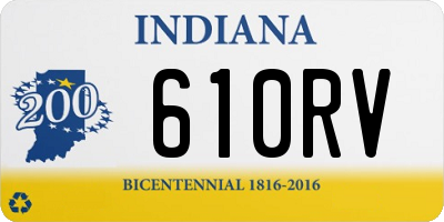 IN license plate 610RV