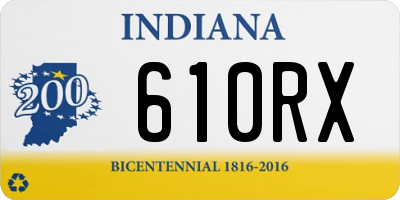 IN license plate 610RX