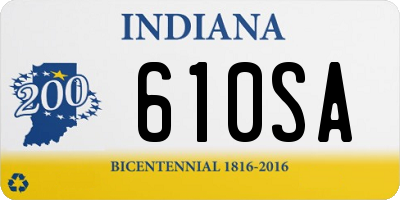 IN license plate 610SA