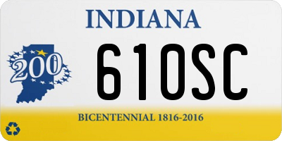 IN license plate 610SC