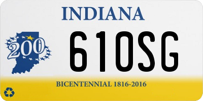 IN license plate 610SG