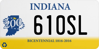 IN license plate 610SL