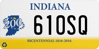 IN license plate 610SQ