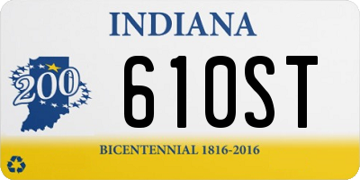 IN license plate 610ST