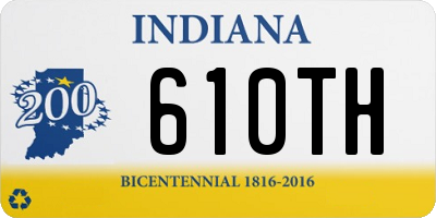 IN license plate 610TH