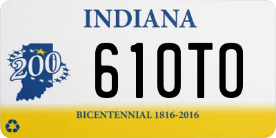 IN license plate 610TO